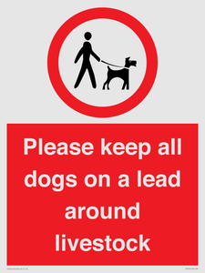 Please keep all dogs on a lead around livestock